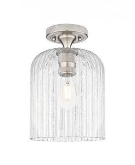 Crown Point - 1 Light - 5 inch - Satin Nickel - Flush Mount (3442|434-1F-SN-G559-8CL)