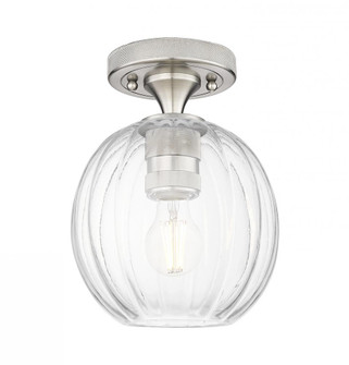 Preston Globe - 1 Light - 7 inch - Satin Nickel - Semi-Flush Mount (3442|434-1F-SN-G458-7CL)