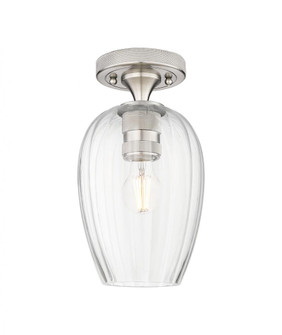 Preston Flute - 1 Light - 6 inch - Satin Nickel - Semi-Flush Mount (3442|434-1F-SN-G457-6CL)