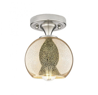 Athens - 1 Light - 6 inch - Satin Nickel - Semi-Flush Mount (3442|434-1F-SN-G128-6)