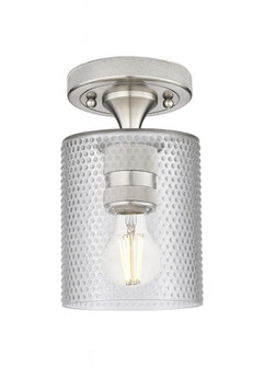 Cobbleskill - 1 Light - 5 inch - Satin Nickel - Semi-Flush Mount (3442|434-1F-SN-G112)