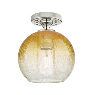 Brookhaven Globe - 1 Light - 8 inch - Polished Nickel - Semi-Flush Mount (3442|434-1F-PN-G483-8AM)