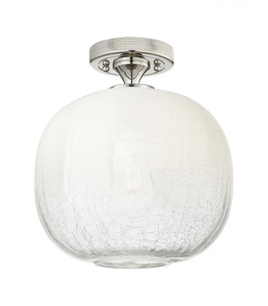 Brookhaven Sphere - 1 Light - 11 inch - Polished Nickel - Semi-Flush Mount (3442|434-1F-PN-G481-10OP)