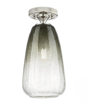 Brookhaven Almond - 1 Light - 6 inch - Polished Nickel - Semi-Flush Mount (3442|434-1F-PN-G480-6SL)