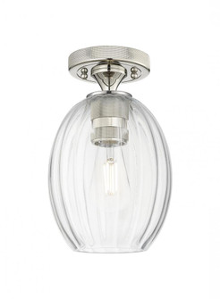 Preston Bulb - 1 Light - 6 inch - Polished Nickel - Semi-Flush Mount (3442|434-1F-PN-G459-6CL)