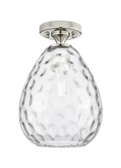 Waverly - 1 Light - 8 inch - Polished Nickel - Semi-Flush Mount (3442|434-1F-PN-G372)