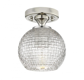 Athens - 1 Light - 6 inch - Polished Nickel - Semi-Flush Mount (3442|434-1F-PN-G122C-6CL)
