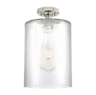 Cobbleskill - 1 Light - 9 inch - Polished Nickel - Semi-Flush Mount (3442|434-1F-PN-G112-L)