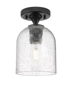 Bella - 1 Light - 6 inch - Matte Black - Semi-Flush Mount (3442|434-1F-BK-G558-6SDY)