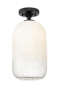 Brookhaven Cloche - 1 Light - 7 inch - Matte Black - Semi-Flush Mount (3442|434-1F-BK-G482-7OP)