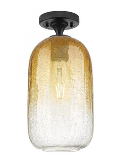 Brookhaven Cloche - 1 Light - 7 inch - Matte Black - Semi-Flush Mount (3442|434-1F-BK-G482-7AM)