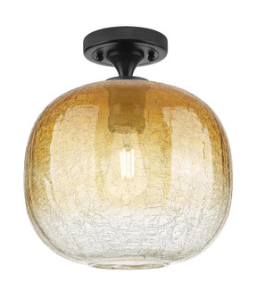 Brookhaven Sphere - 1 Light - 11 inch - Matte Black - Semi-Flush Mount (3442|434-1F-BK-G481-10AM)