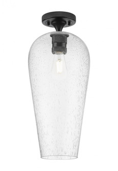 Chelsea - 1 Light - 8 inch - Matte Black - Semi-Flush Mount (3442|434-1F-BK-G456-8SDY)