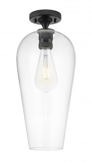 Chelsea - 1 Light - 8 inch - Matte Black - Semi-Flush Mount (3442|434-1F-BK-G456-8CL)