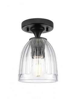 Brookfield - 1 Light - 6 inch - Matte Black - Semi-Flush Mount (3442|434-1F-BK-G442)