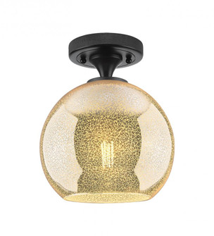 Athens - 1 Light - 8 inch - Matte Black - Semi-Flush Mount (3442|434-1F-BK-G128-8)