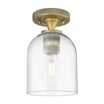 Bella - 1 Light - 6 inch - Brushed Brass - Semi-Flush Mount (3442|434-1F-BB-G558-6CL)