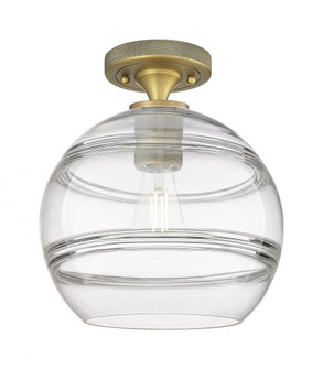 Rochester - 1 Light - 10 inch - Brushed Brass - Semi-Flush Mount (3442|434-1F-BB-G556-10CL)