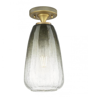 Brookhaven Almond - 1 Light - 6 inch - Brushed Brass - Semi-Flush Mount (3442|434-1F-BB-G480-6SL)