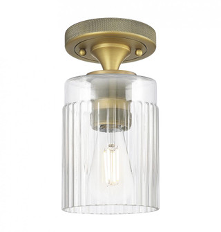 Hadley - 1 Light - 5 inch - Brushed Brass - Semi-Flush Mount (3442|434-1F-BB-G342)