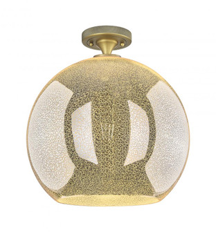 Astor - 1 Light - 14 inch - Brushed Brass - Semi-Flush Mount (3442|434-1F-BB-G128-14)