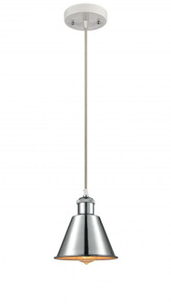 Smithfield - 1 Light - 7 inch - White Polished Chrome - Cord hung - Mini Pendant (3442|516-1P-WPC-M8-LED)