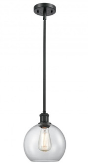 Athens - 1 Light - 8 inch - Matte Black - Mini Pendant (3442|516-1S-BK-G122)