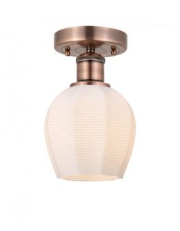 Norfolk - 1 Light - 6 inch - Antique Copper - Semi-Flush Mount (3442|616-1F-AC-G461-6)