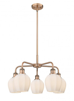 Norfolk - 5 Light - 24 inch - Antique Copper - Chandelier (3442|516-5CR-AC-G461-6)
