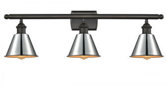 Smithfield - 3 Light - 27 inch - Oil Rubbed Bronze - Bath Vanity Light (3442|516-3W-OB-M8-PC)