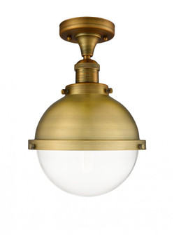 Hampden - 1 Light - 9 inch - Brushed Brass - Semi-Flush Mount (3442|517-1CH-BB-HFS-82-BB)