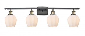 Norfolk - 4 Light - 36 inch - Black Antique Brass - Bath Vanity Light (3442|516-4W-BAB-G461-6-LED)