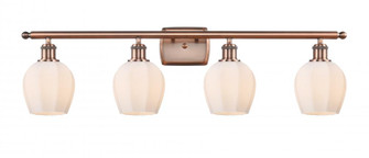 Norfolk - 4 Light - 36 inch - Antique Copper - Bath Vanity Light (3442|516-4W-AC-G461-6-LED)