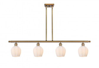 Norfolk - 4 Light - 48 inch - Brushed Brass - Stem hung - Island Light (3442|516-4I-BB-G461-6)