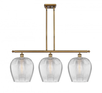 Norfolk - 3 Light - 38 inch - Brushed Brass - Stem hung - Island Light (3442|516-3I-BB-G462-12)