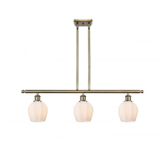 Norfolk - 3 Light - 36 inch - Antique Brass - Stem hung - Island Light (3442|516-3I-AB-G461-6)