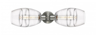 Vaz - 2 Light - 24 inch - Brushed Satin Nickel - Linear Bath Vanity Light (3442|900-2W-SN-G557-6CL)