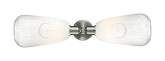 Brookhaven Almond - 2 Light - 25 inch - Brushed Satin Nickel - Linear Bath Vanity Light (3442|900-2W-SN-G480-6OP)