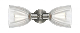 Castile - 2 Light - 17 inch - Brushed Satin Nickel - Linear Bath Vanity Light (3442|900-2W-SN-G382)