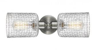 Cobbleskill - 2 Light - 17 inch - Brushed Satin Nickel - Linear Bath Vanity Light (3442|900-2W-SN-G112C-5CL)