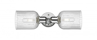 Bridal Veil - 2 Light - 17 inch - Polished Chrome - Linear Bath Vanity Light (3442|900-2W-PC-G559-5SDY)
