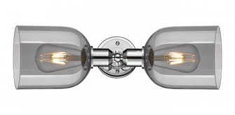 Bella - 2 Light - 18 inch - Polished Chrome - Linear Bath Vanity Light (3442|900-2W-PC-G558-6SM)
