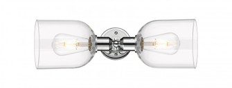 Bella - 2 Light - 18 inch - Polished Chrome - Linear Bath Vanity Light (3442|900-2W-PC-G558-6CL)