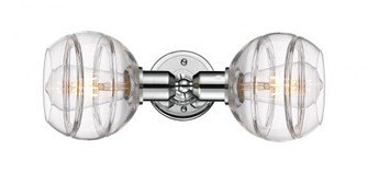 Rochester - 2 Light - 15 inch - Polished Chrome - Linear Bath Vanity Light (3442|900-2W-PC-G556-6CL)