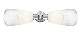 Brookhaven Almond - 2 Light - 25 inch - Polished Chrome - Linear Bath Vanity Light (3442|900-2W-PC-G480-6OP)