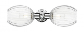 Preston Bulb - 2 Light - 21 inch - Polished Chrome - Linear Bath Vanity Light (3442|900-2W-PC-G459-6CL)
