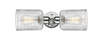 Cobbleskill - 2 Light - 17 inch - Polished Chrome - Linear Bath Vanity Light (3442|900-2W-PC-G112C-5CL)