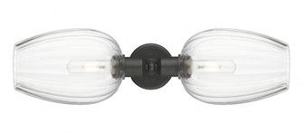Preston Flute - 2 Light - 23 inch - Oil Rubbed Bronze - Linear Bath Vanity Light (3442|900-2W-OB-G457-6CL)
