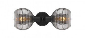 Rochester - 2 Light - 15 inch - Matte Black - Linear Bath Vanity Light (3442|900-2W-BK-G556-6SM)