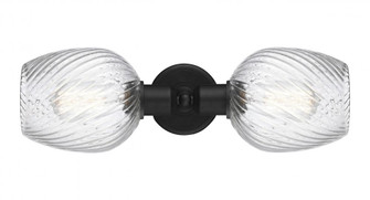 Salina - 2 Light - 18 inch - Matte Black - Linear Bath Vanity Light (3442|900-2W-BK-G292)